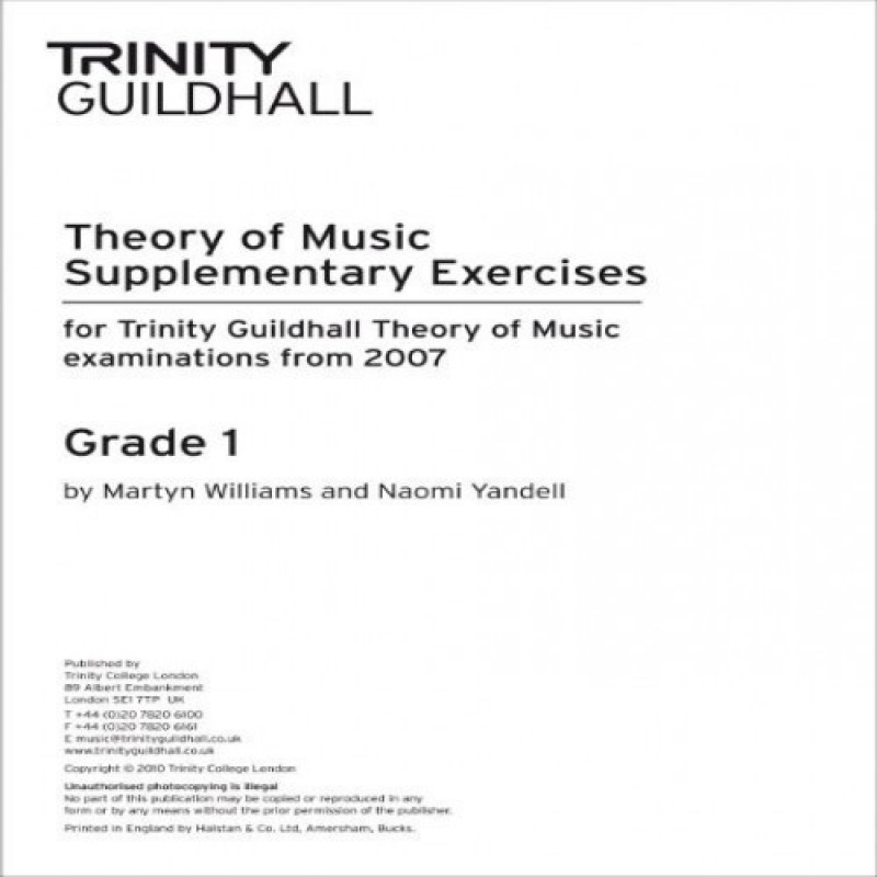 Theory Supplementary Exercises: Grade 1 Trinity College London
