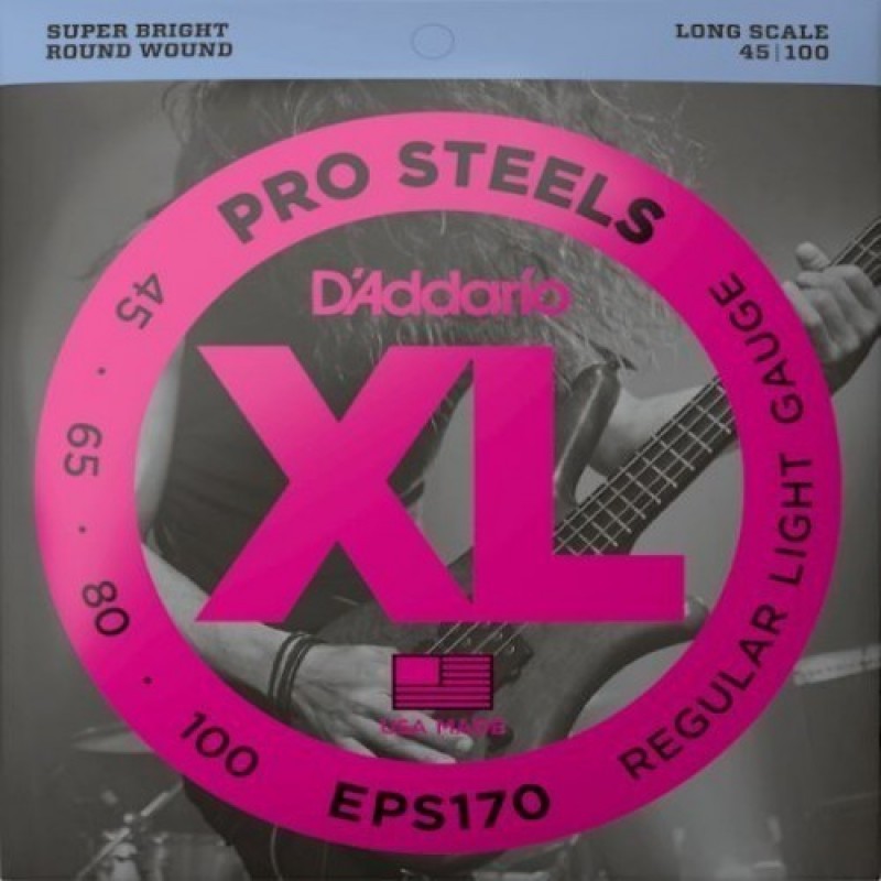 D'Addario EPS170 Electric Bass Guitar string set, Light/Long Scale