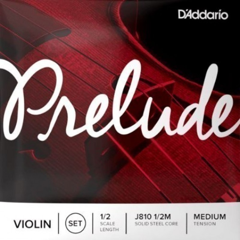 D'Addario J810 1/2M PRELUDE Violin String Set, Medium Tension