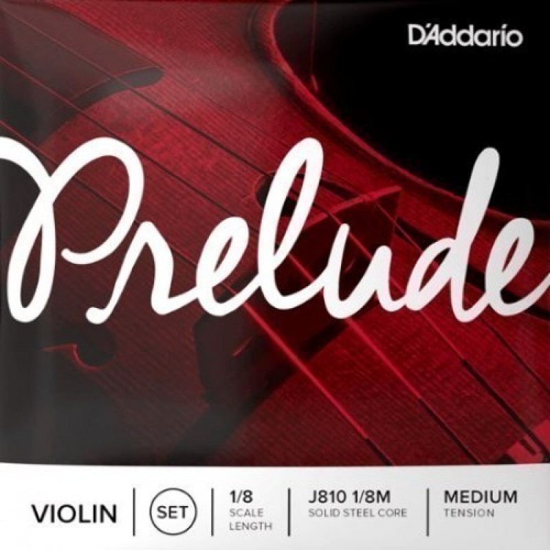 D'Addario J810 1/8M PRELUDE Violin String Set, Medium Tension