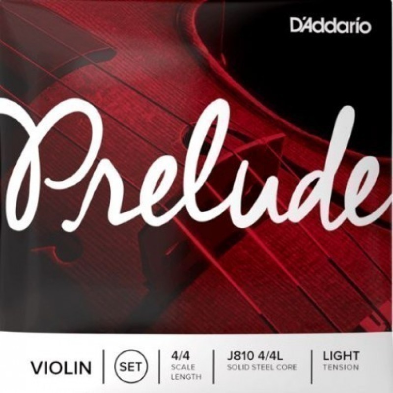 D'Addario J810 4/4L PRELUDE Violin String Set, Light Tension