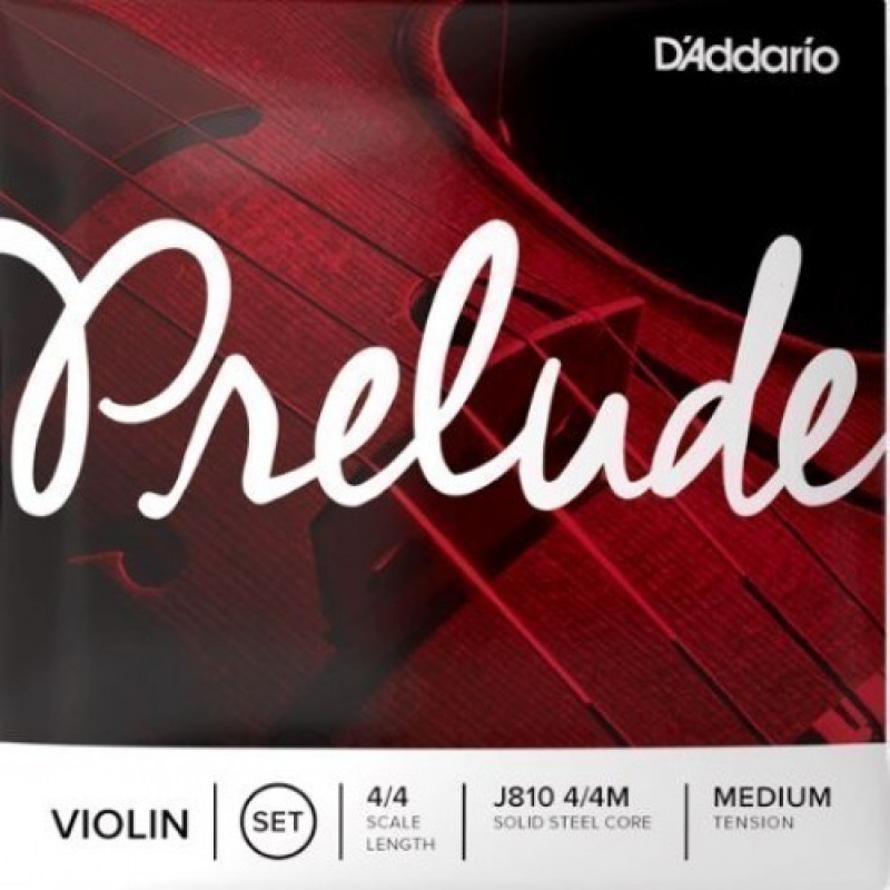 D'Addario J810 4/4M PRELUDE Violin String Set, Medium Tension