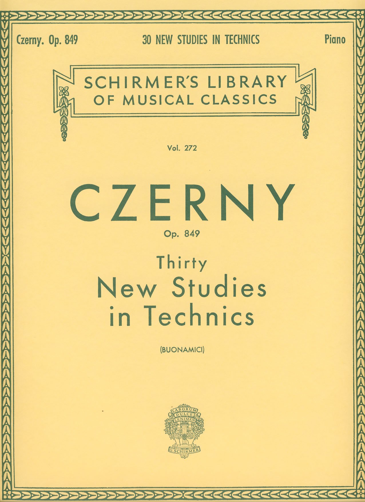 Czerny : Thirty New Studies In Technics