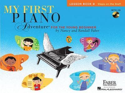 My First Piano Adventure - Lesson Book B steps on the staff with CD