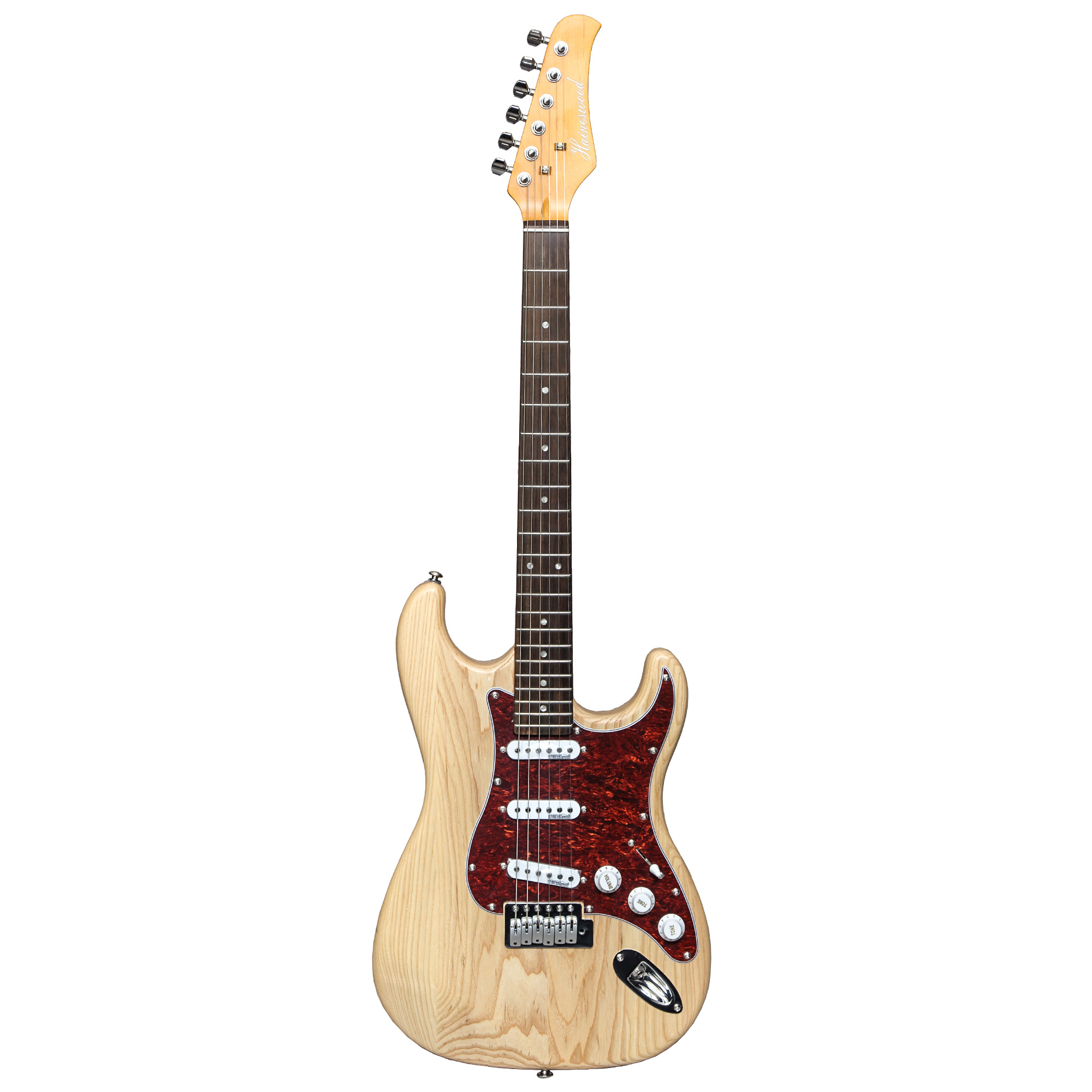 Haineswood Expedition Series ST-A-ASH Strat Electric Guitar (Natural, Ash Wood Top)