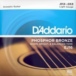 D'Addario EJ16 Acoustic Guitar String Set, Regular Light 12-53