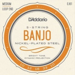 D'Addario EJ61 Banjo string set, Medium , 10-23
