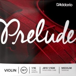D'Addario J810 1/16M PRELUDE Violin String Set, Medium Tension
